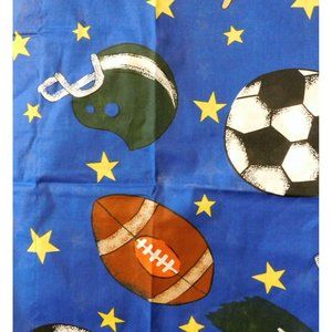 Whisper Soft Mills Sports Theme Twin Bed Skirt Dust Ruffle and Standard Sham NEW